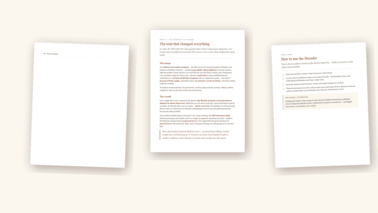 Inside the guide: the A1C chapter, the numbers tracker, and the lab decoder